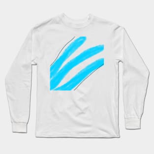 Blue watercolor abstract art design Long Sleeve T-Shirt